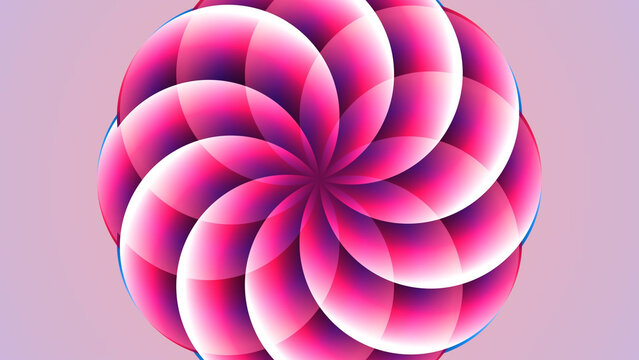 Spiral Gradient Flower Loop Background 4K 1:1 16:9 9:16