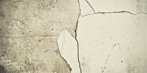 Obraz premium abstract wall plain cream color rough dirty broken concrete