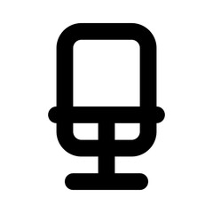 Microphone audio input line icon