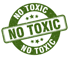 no toxic stamp. no toxic label. round grunge sign