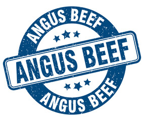 angus beef stamp. angus beef label. round grunge sign