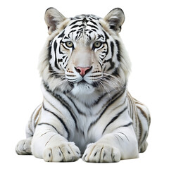 white tiger isolated on white