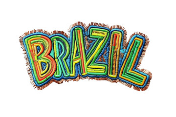 Colorful Brazil Embroidered Patch - Vibrant and Detailed Design for Fashion and Crafts