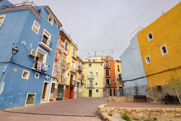 Fototapeta premium Colorful town of Villajoyosa in Alicante (Spain)