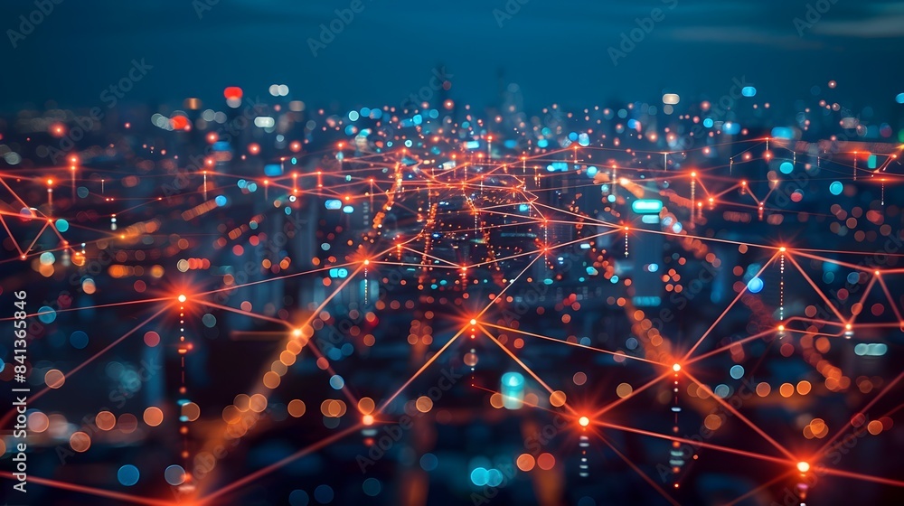 Poster seamless of iot devices in a smart business network enhancing digital communication and connectivity