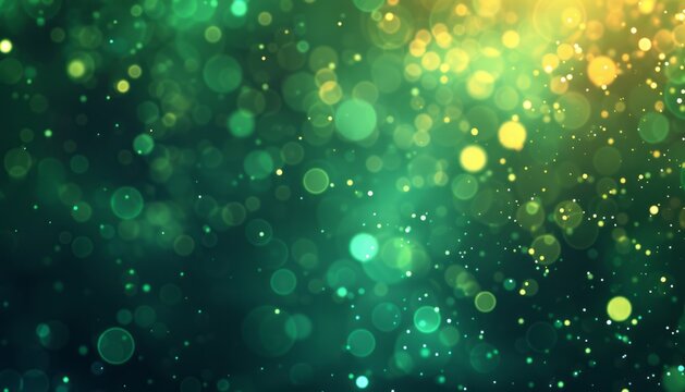 A green abstract background, a bokeh glow, colorful minimalism, and bold chromaticity.