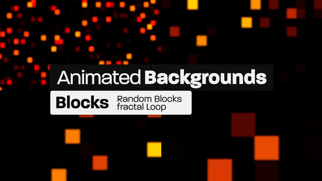 Blocks Random Fractal Animated Backgrounds 076 