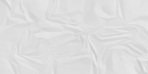 	
White wrinkly backdrop paper background. panorama grunge wrinkly paper texture background, crumpled pattern texture. paper crumpled texture. white fabric crushed textured crumpled.