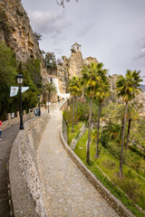 View of Guadalest village with the lake in Alicante (Spain)