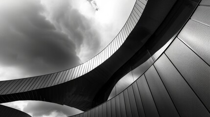 modern architectural rendering or design concept of a building