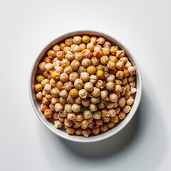 chickpeas in a round bowl