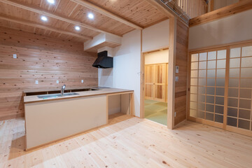 憧れのマイホームのリビングダイニング