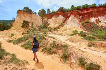Ocher deposits in the so-called “French Colorado” in the town of Rustrel, Provence in southern...