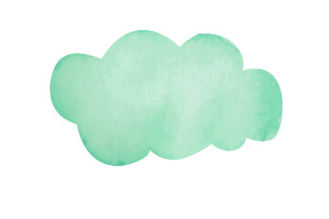 Light green of cloud shape painting element
