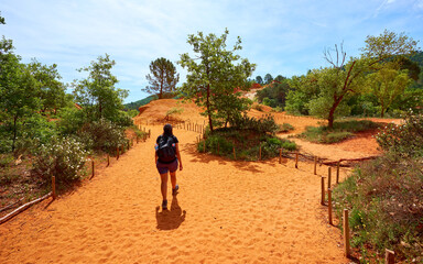 Ocher deposits in the so-called “French Colorado” in the town of Rustrel, Provence in southern...