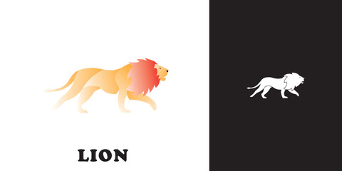 Lion logo vector illustration design, lion head logo design, Logo Silhouette © Kholil