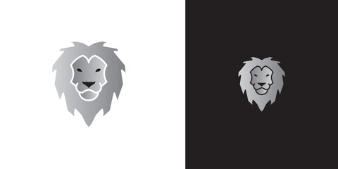 Lion logo vector illustration design, lion head logo design, Logo Silhouette