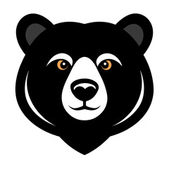 Bear Face Logo Vector Illustration