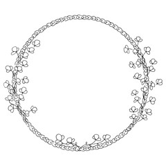 Hand drawn floral arrangement for invitation and greeting cards