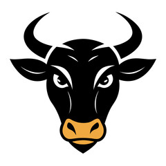 Angry Bull Face Vector Logo Illustration