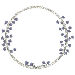 Hand drawn floral arrangement for invitation and greeting cards