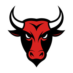 Angry Bull Face Vector Logo Illustration