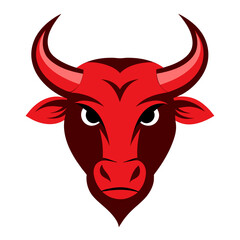 Bull head Face Logo Vector Illustration