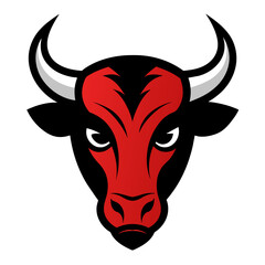 Angry Bull Face Vector Logo Illustration