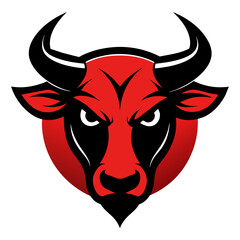 Angry Bull Face Vector Logo Illustration