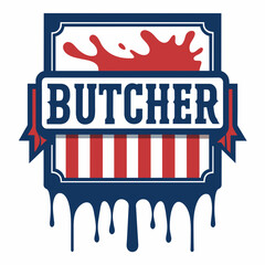 Butcher Shop Logo Vector Illustration
