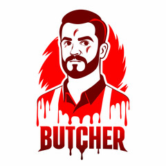 Butcher Shop Logo Vector Illustration