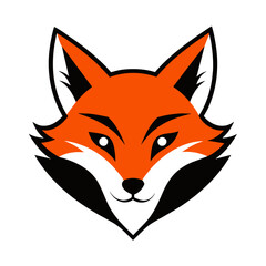 Obraz premium Fox Face Logo Vector Illustration