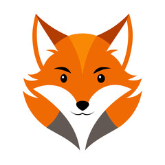 Obraz premium Fox Face Logo Vector Illustration