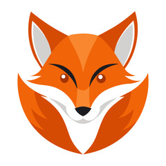 Fox Logo Vector Illustration on White Background