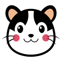 Hamster Logo Vector Illustration on White Background