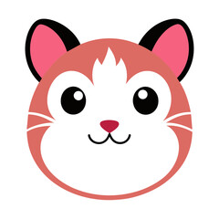 Hamster Logo Vector Illustration on White Background