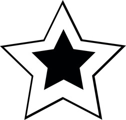 Obraz premium Flat isolated star shape. Star icon illustration vector. 