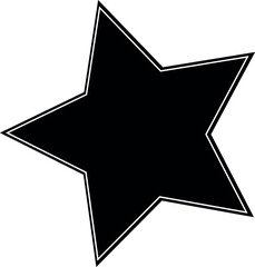 Flat isolated star shape. Star icon illustration vector.
