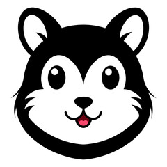 Hamster Logo Vector Illustration on White Background