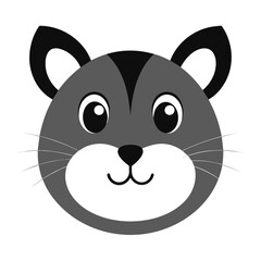 Hamster Logo Vector Illustration on White Background