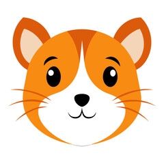 Hamster Logo Vector Illustration on White Background
