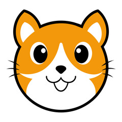 Hamster Logo Vector Illustration on White Background