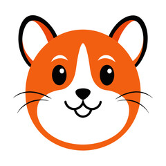 Hamster Logo Vector Illustration on White Background