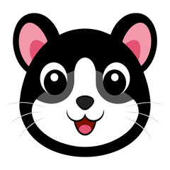 Hamster Logo Vector Illustration on White Background