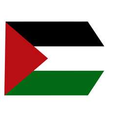 Palestine Flag Logo Vector Illustration on White Background