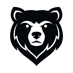 Bear Face Logo Vector Illustration