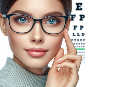 Eye care tips for preventing vision deterioration. Person wearing glasses