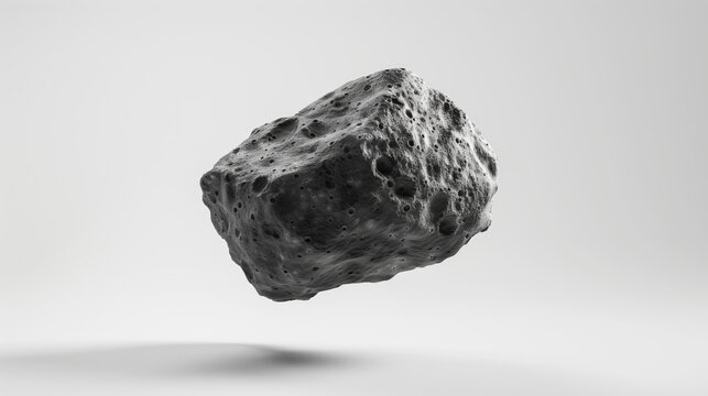 Digital Moon Rock Design on White Background