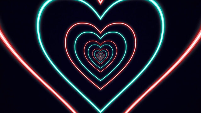 Heart Tunnel Loop Background 4K 1:1 16:9 9:16
