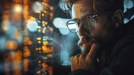 Website background image of a trader using an ai crypto trading bot on a mobile device cellular phone, trader, trading charts. Generative AI.